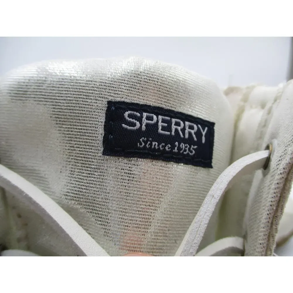 Sperry Saltwater Boots Girls Size 4 White Waterproof Duck Rain Snow Winter